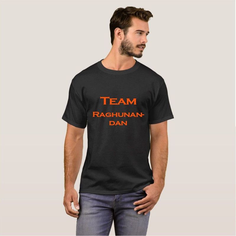 Raghunandan College Gang Cool Quotation Stylish Fashion V11 Men Printed Round Neck Cotton Blend Black T-Shirt