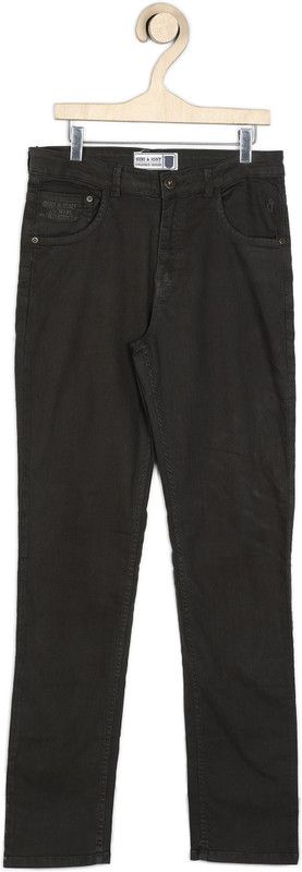 Boys Slim Mid Rise Light Green Jeans