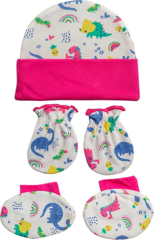 Baby Boys & Baby Girls Casual Cap Mitten  (Pink)