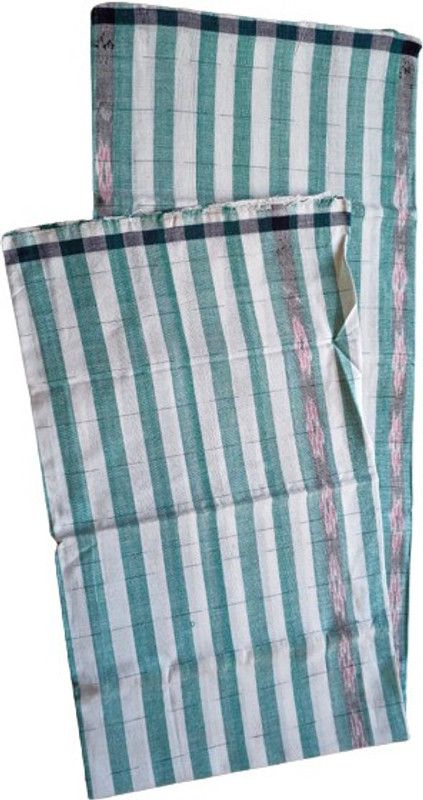 Sohit handloom Woven Light Green Lungi