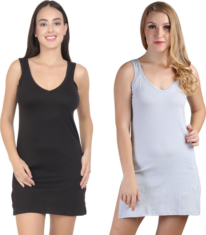 Women Black, Silver Chemise