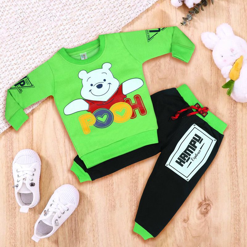 Baby Boys Party(Festive) T-shirt Trouser  (Light Green)