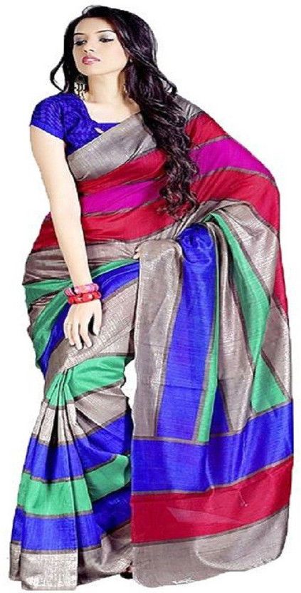 Self Design Bollywood Handloom Art Silk Saree  (Multicolor)