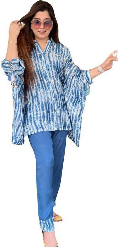 Women Kaftan & Pant Cotton Rayon