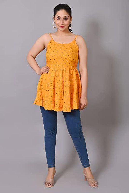 Women Skater Yellow, Black Dress