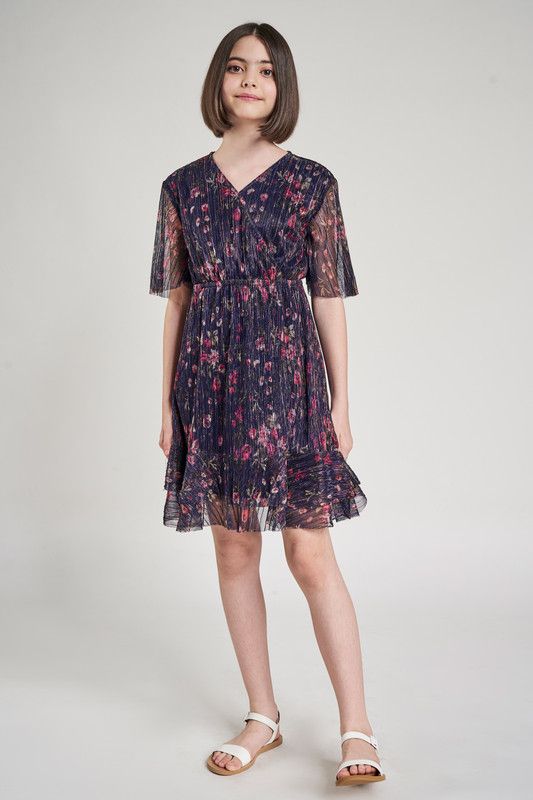 Above Knee Casual Dress  (Multicolor, Half Sleeve)