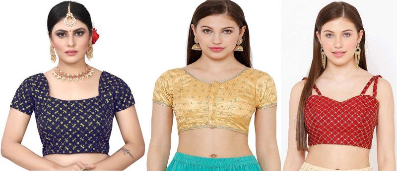Unstitched Pure Silk Blouse Material Printed