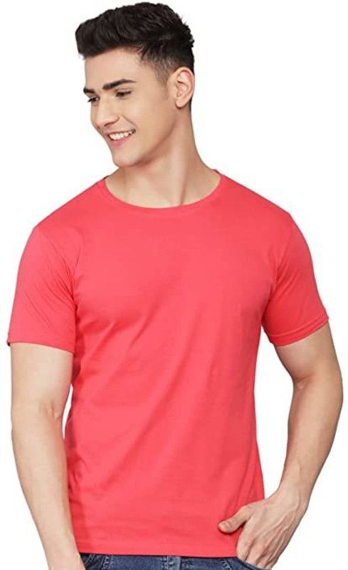 Color Block Men Pink T-Shirt