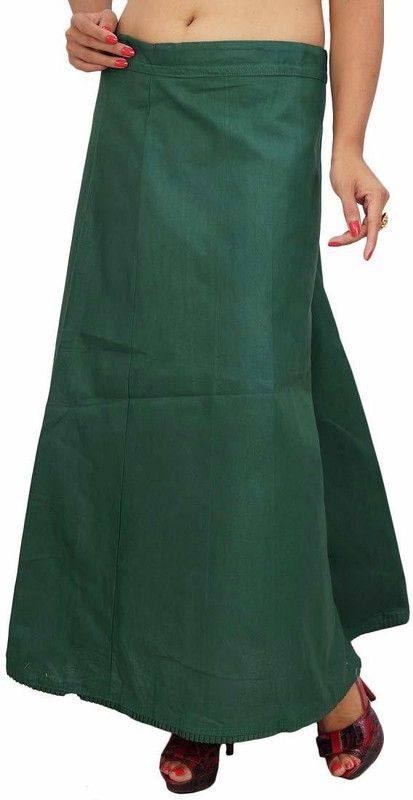 trendzmy PT_CT_1040_Mungia Green Pure Cotton Petticoat  (Free)