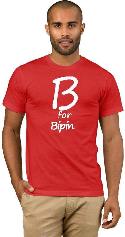 Bipin College Stylish 29 Men Printed Round Neck Cotton Blend Red T-Shirt