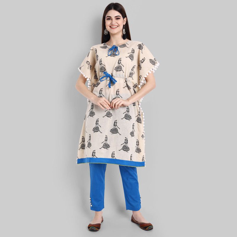 Women Kaftan & Pant Khadi Cotton