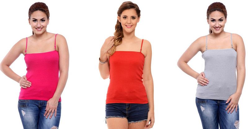 Red, Pink, Grey Camisole