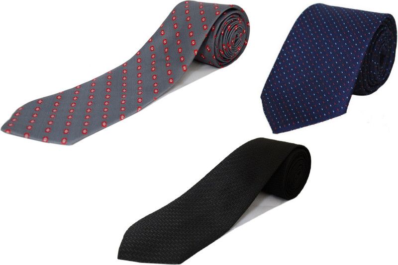 Dark Blue, Black Tie  (Pack of 3)