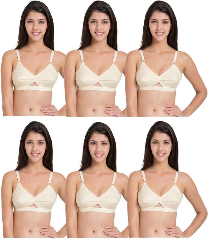 Pack of 6 Women Everyday Non Padded Bra  (Beige)