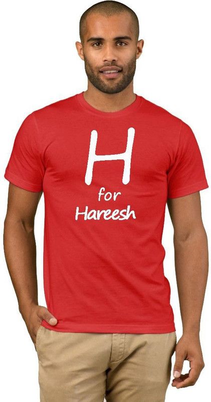Hareesh College Stylish 29 Men Printed Round Neck Cotton Blend Red T-Shirt