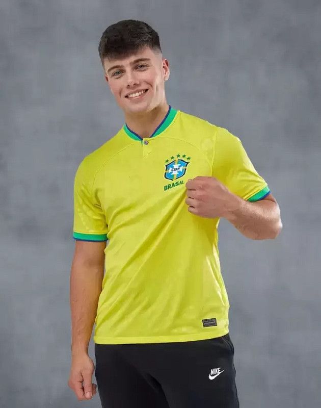 Men Printed Mandarin Collar Polyester Yellow T-Shirt