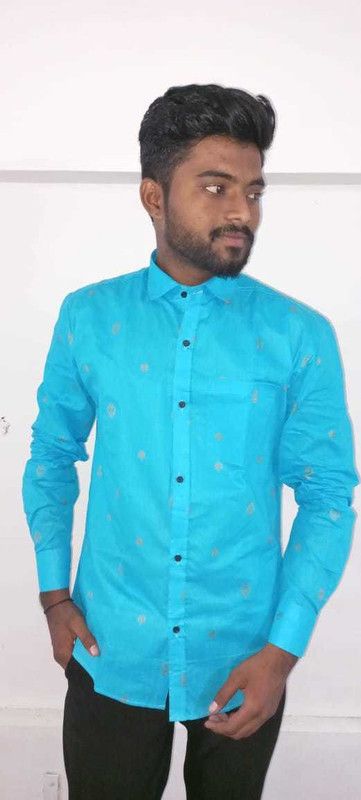 Men Regular Fit Embroidered Festive Shirt