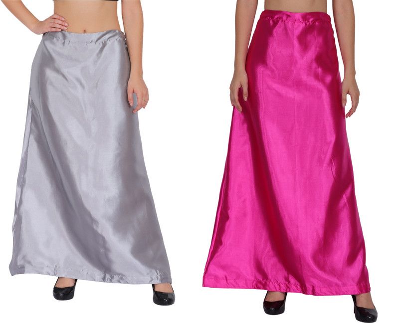 WO AI NI PT01-PT10-Grey-Magenta Satin Blend Petticoat  (Free)