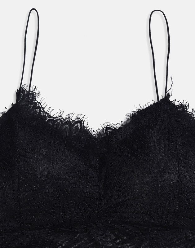 Women Bralette Heavily Padded Bra  (Black)