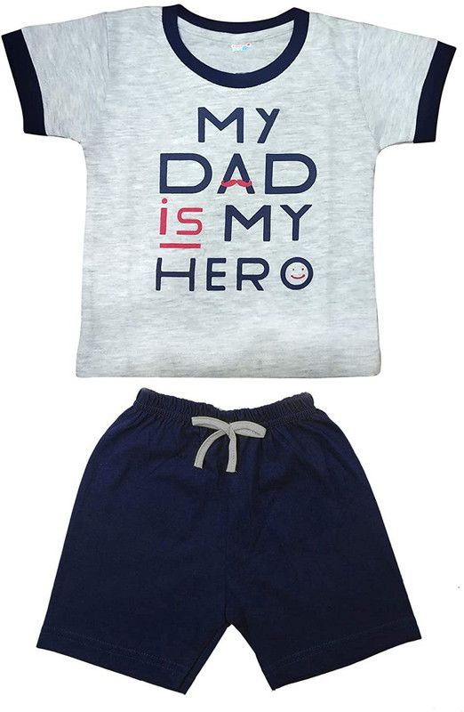 Toonyport Baby Boys & Baby Girls Casual T-shirt Pant  (Grey)