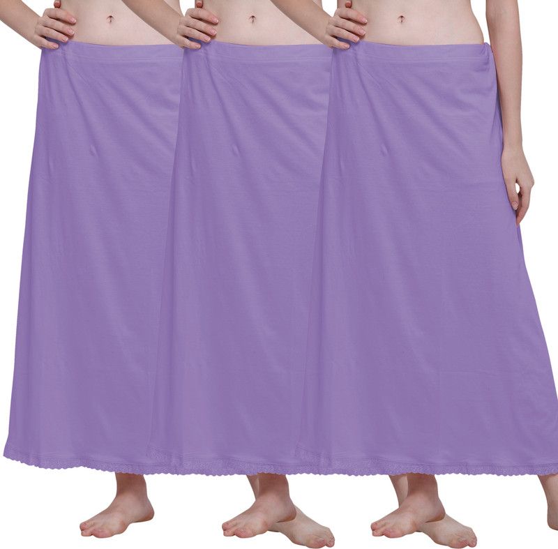 Ziya HOS-CTN-PO3-LAVENDER Hosiery, Cotton Blend Petticoat  (Free)