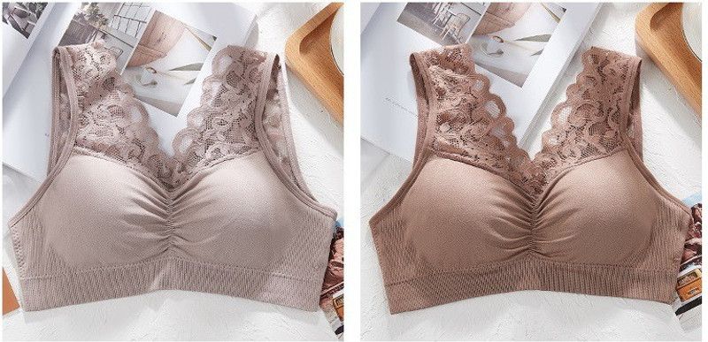 Pack of 2 Women Everyday Lightly Padded Bra  (Brown, Beige)