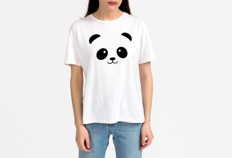 womens & girls Printed T-shirts Women Printed Round Neck Elastane White T-Shirt