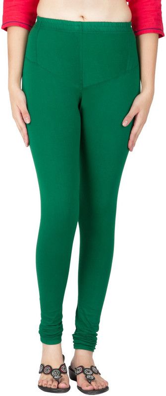 TREND INN Churidar Ethnic Wear Legging  (Dark Green, Solid)