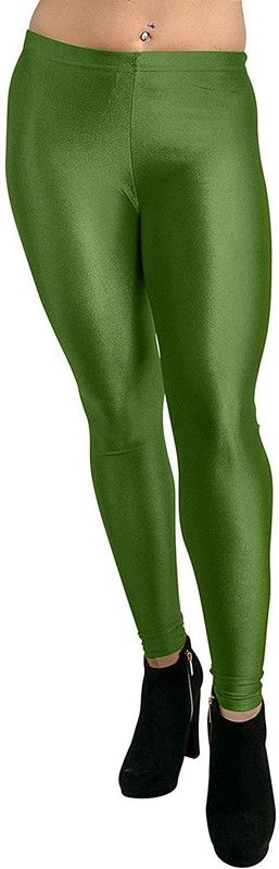 Homeshop Churidar Western Wear Legging  (Green, Solid)