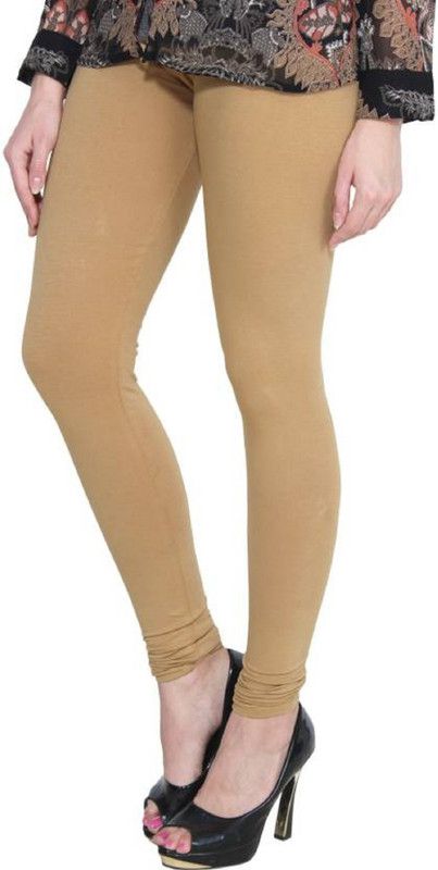 De-Ultimate Churidar Length Western Wear Legging  (Beige, Solid)