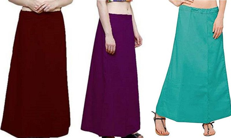Gugaliya RAMA MARROON JAMUNI Pure Cotton Petticoat  (Medium)