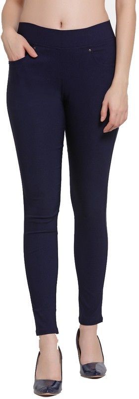 InstaCrysta Blue Jegging  (Solid)