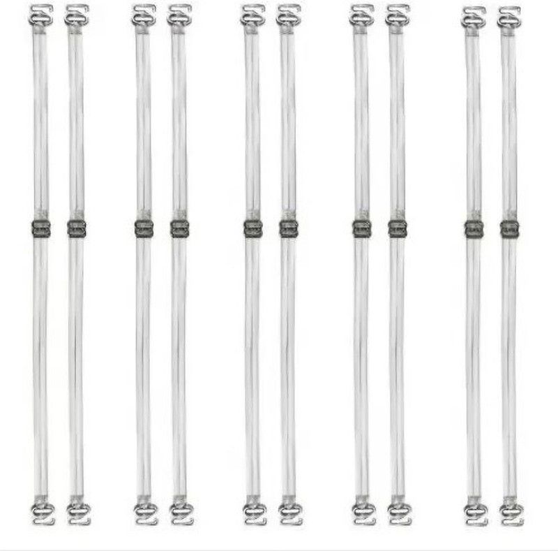 kia Sequin Bra Straps  (TRANSPARENT, Pack of 10)