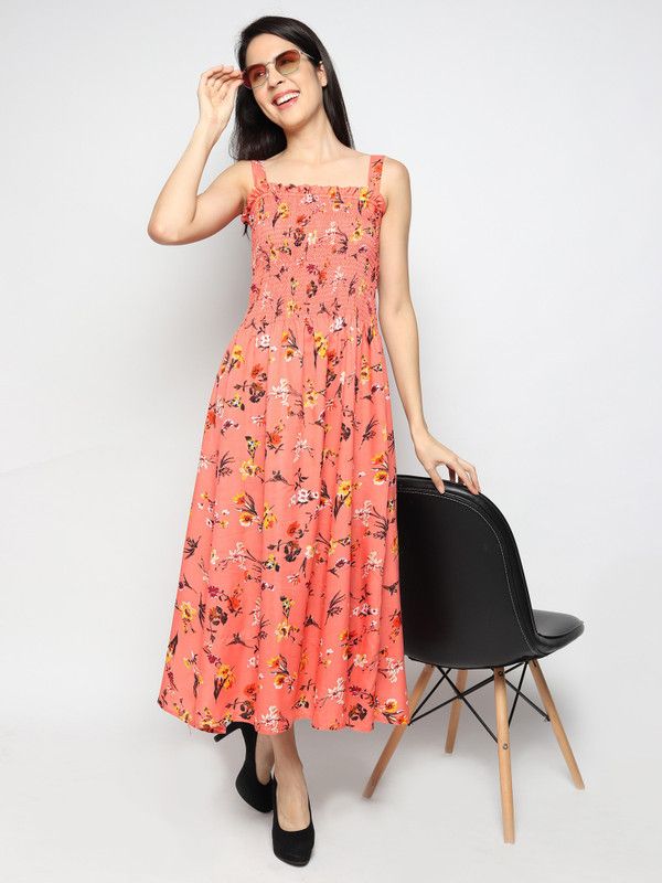 Women A-line Pink Dress