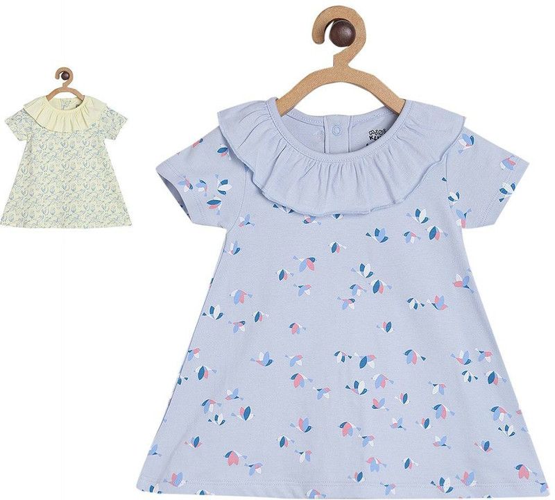 Midi/Knee Length Casual Dress  (Multicolor, Cap Sleeve)