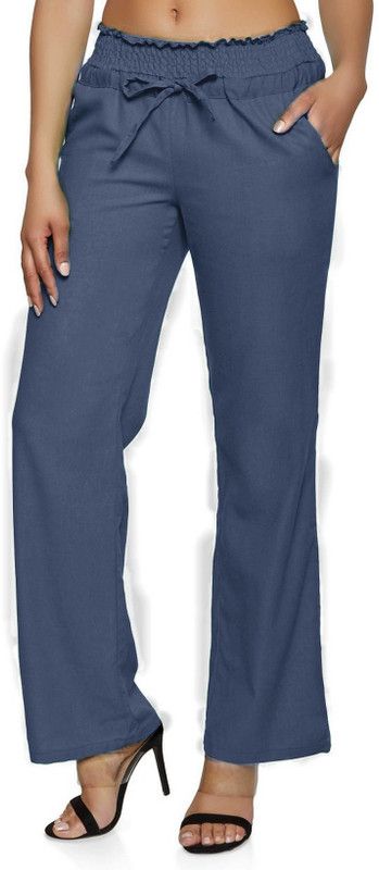 Girls Relaxed Grey Cotton Blend Trousers