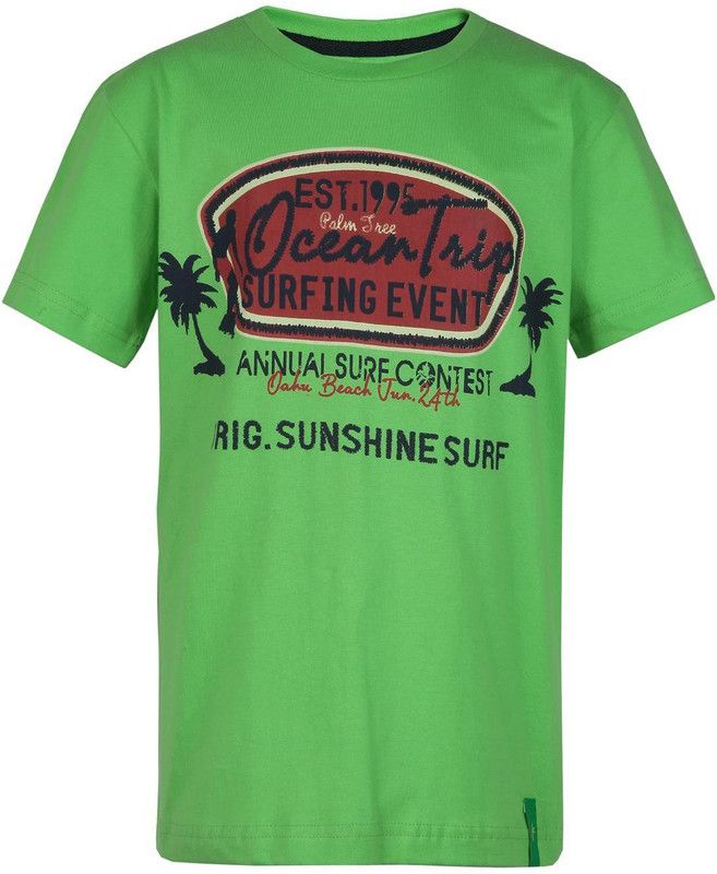 Boys Printed T Shirt  (Green)