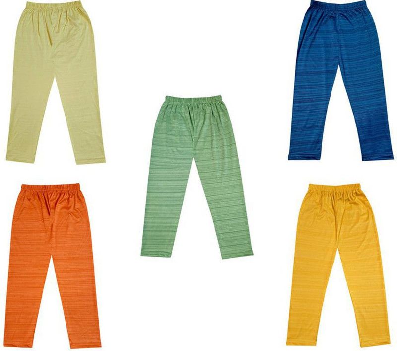 Capri For Girls Casual Self Design Polyester  (Multicolor Pack of 5)