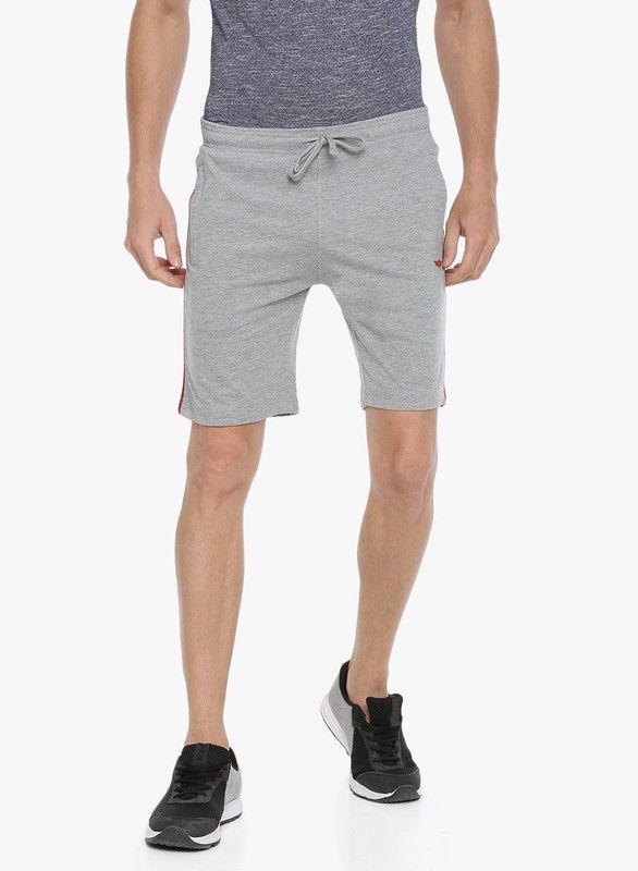 Self Design Men Grey Bermuda Shorts