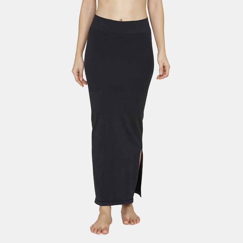 ZIVAME ZI3096-Black Nylon Blend Petticoat  (L)