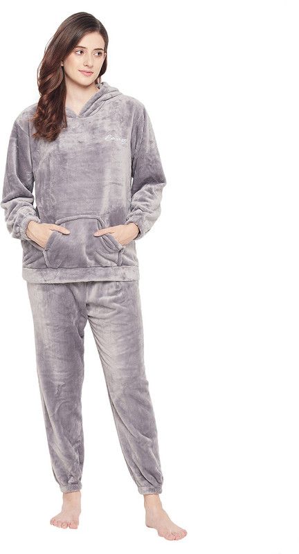 Women Grey Night Suit Set