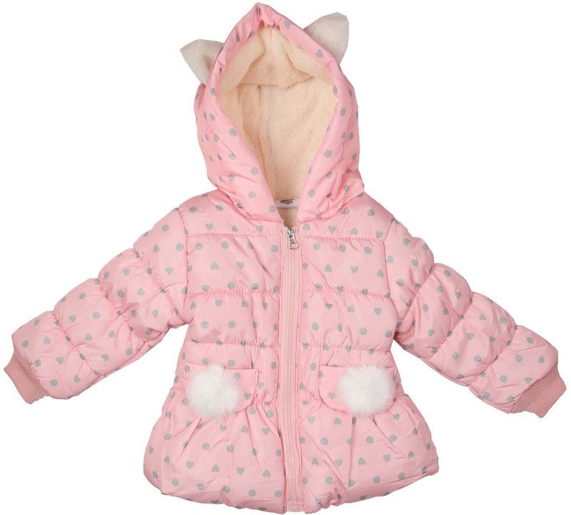 Girls Polka Print Parka Jacket