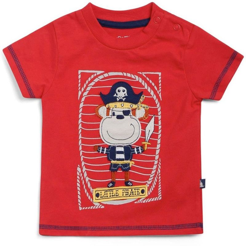 Baby Girls Cotton Blend A-line Top  (Red, Pack of 1)