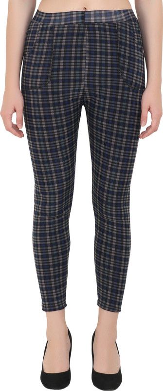 Clotheum Multicolor Jegging  (Checkered)