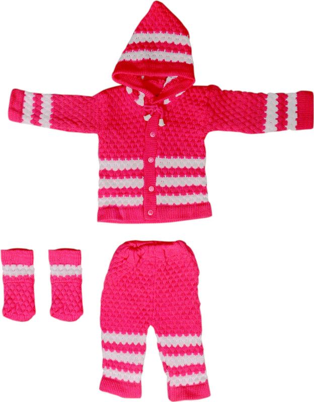 Baby Boys & Baby Girls Casual Sweater Pyjama, Bootie  (Multicolor)