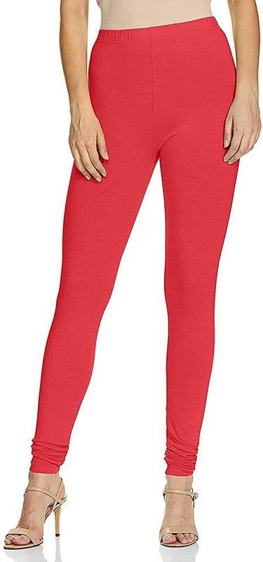 FC First Choice Churidar Ethnic Wear Legging  (Red, Solid)