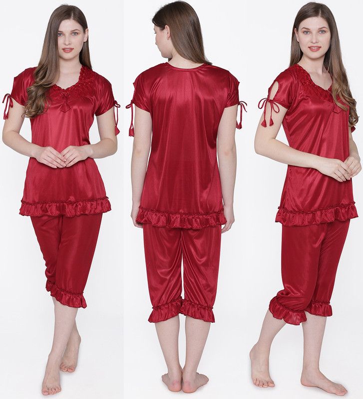 Women Solid Maroon