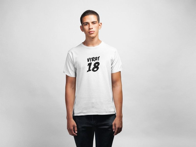 Graphic printed T-shirt For men and boys Men Printed Round Neck Cotton Blend White T-Shirt