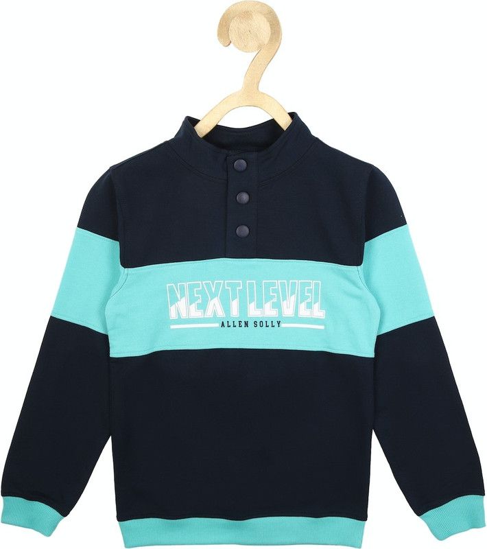Boys Full Sleeve Color Block Sweatshirt