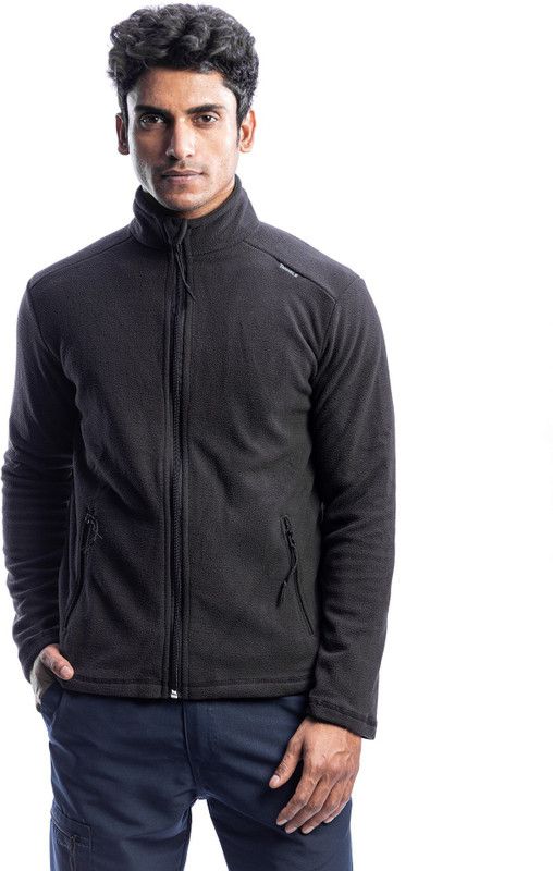 Men Solid Fleece Jacket